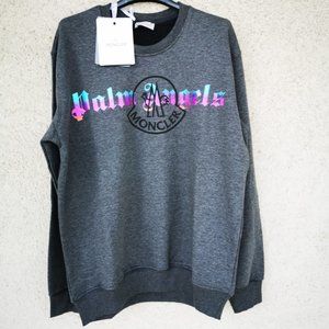 MONCLER & PALM ANGELS MEN SWEATERS CREWNECK